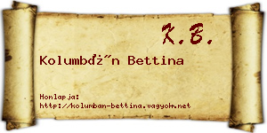 Kolumbán Bettina névjegykártya