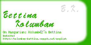 bettina kolumban business card